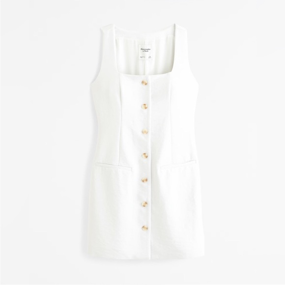 Abercrombie White Button-Front Dress size XS - Picture 4 of 7